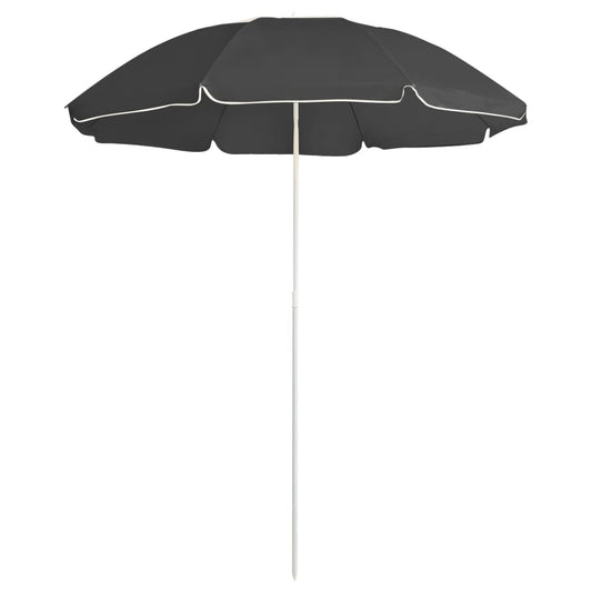 vidaXL Garden Parasol | Anthracite | 100% polyester, steel | 180 cm arc length