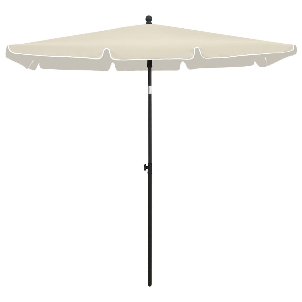 vidaXL Garden Parasol with Pole 210x140 cm Sand