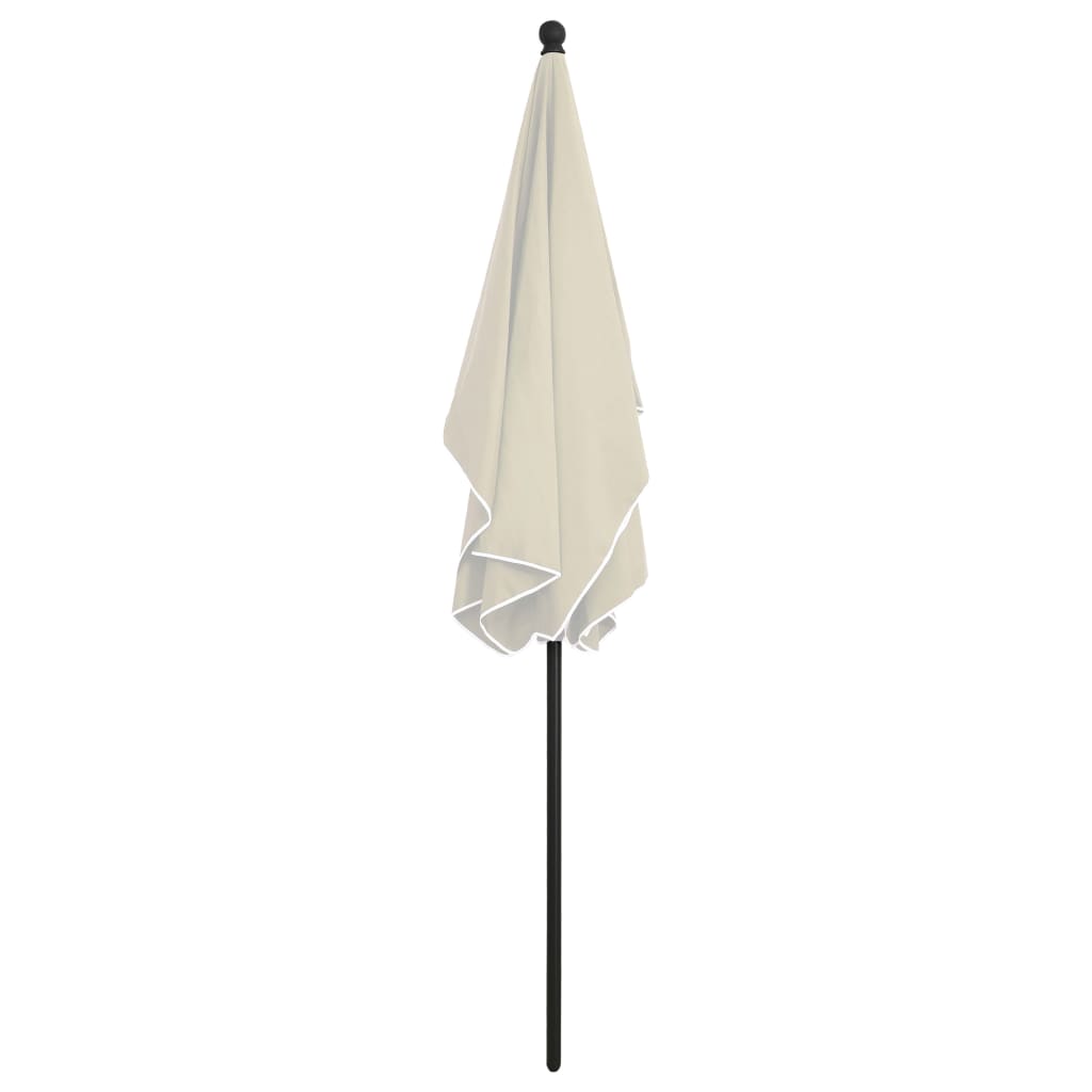 vidaXL Garden Parasol with Pole 210x140 cm Sand