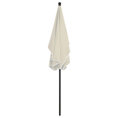 vidaXL Garden Parasol with Pole 210x140 cm Sand