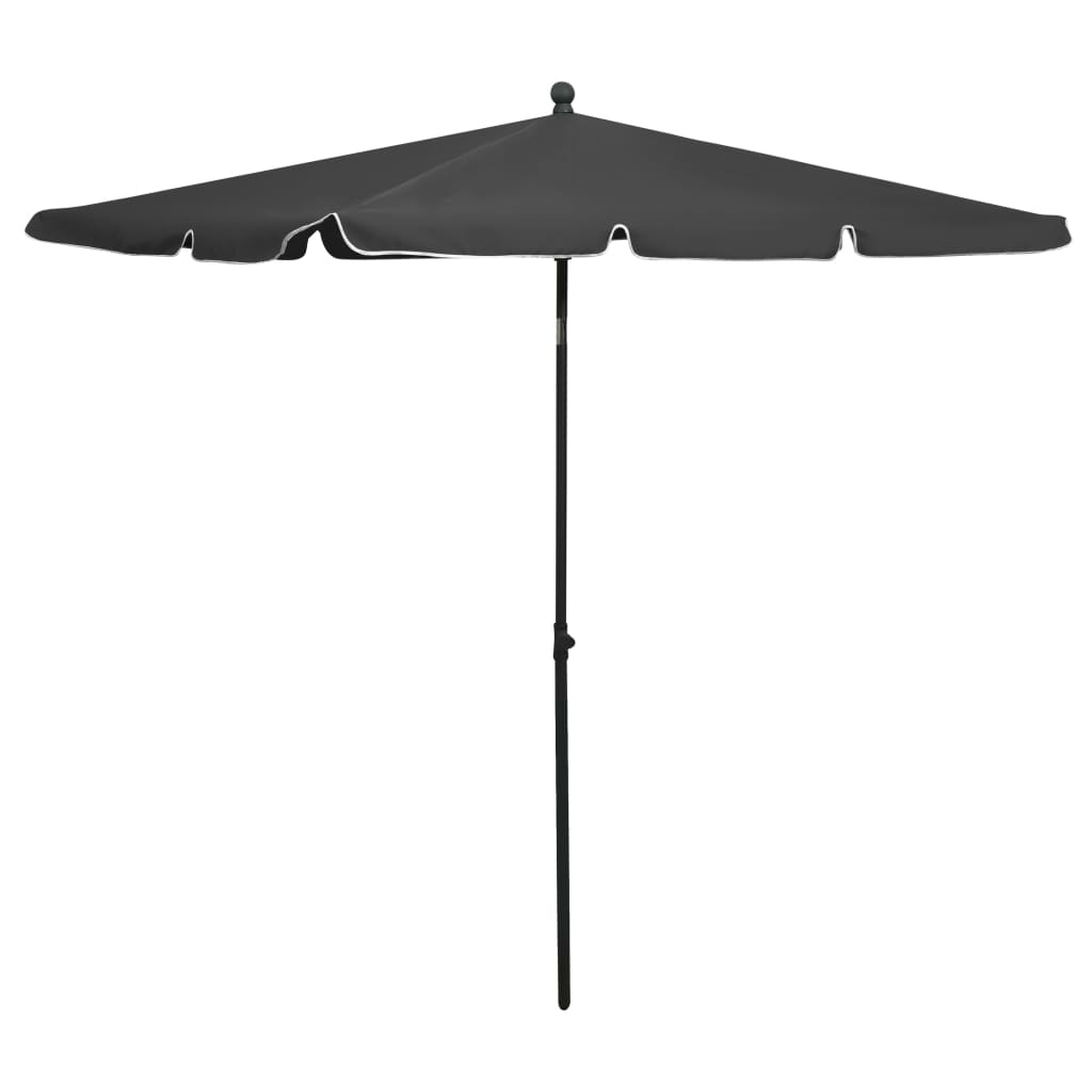 vidaXL Garden Parasol | Anthracite | Polyester | 210x140 cm | Tiltable