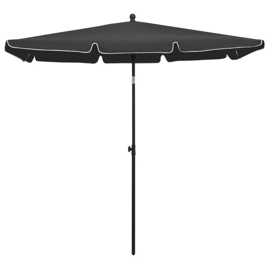 vidaXL Garden Parasol | Anthracite | Polyester | 210x140 cm | Tiltable