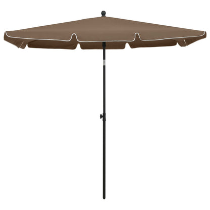 vidaXL Garden Parasol | Taupe | Polyester, Steel | 210 x 140 cm | Tiltable