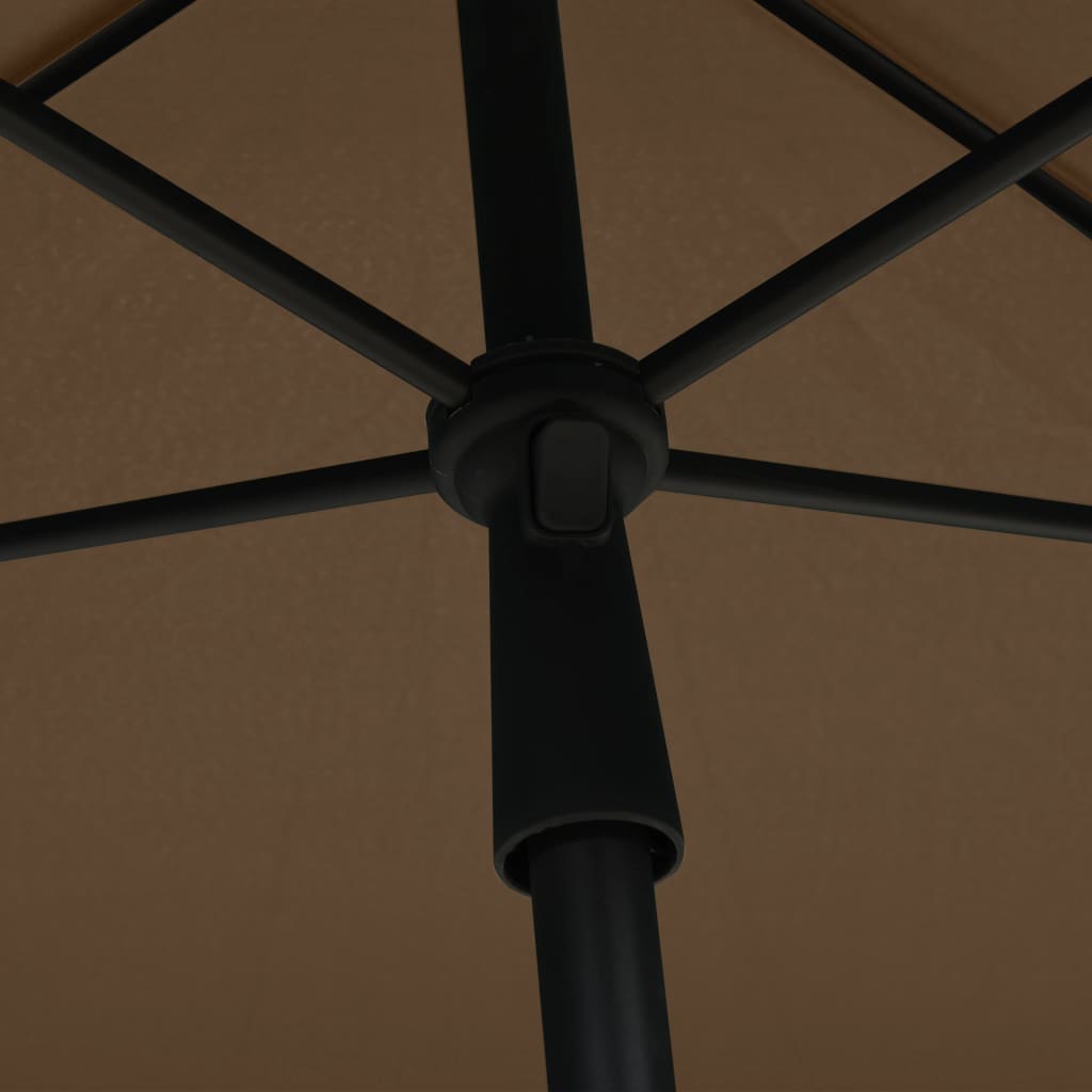 vidaXL Garden Parasol | Taupe | Polyester, Steel | 210 x 140 cm | Tiltable