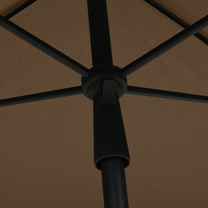 vidaXL Garden Parasol with Pole 210x140 cm Taupe