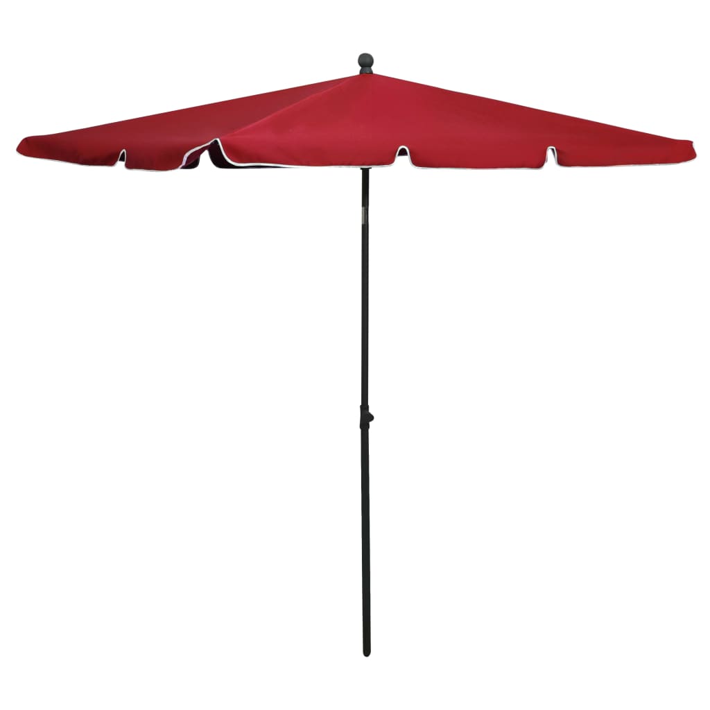 vidaXL Garden Parasol | Bordeaux Red | 100% Polyester Fabric | 210x140 cm
