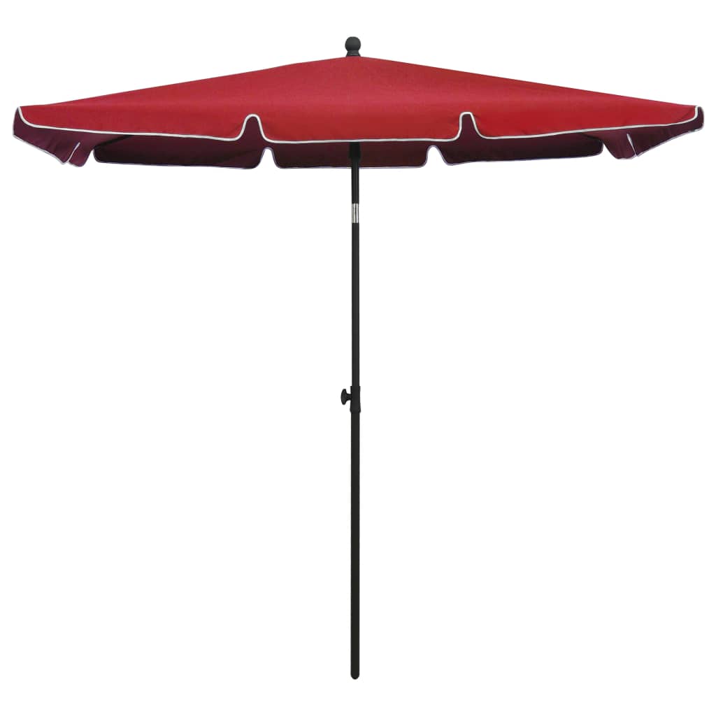 vidaXL Garden Parasol | Bordeaux Red | 100% Polyester Fabric | 210x140 cm