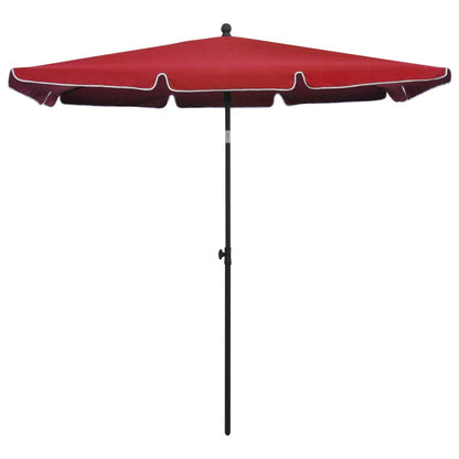 vidaXL Garden Parasol | Bordeaux Red | 100% Polyester Fabric | 210x140 cm