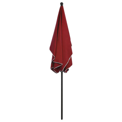 vidaXL Garden Parasol | Bordeaux Red | 100% Polyester Fabric | 210x140 cm