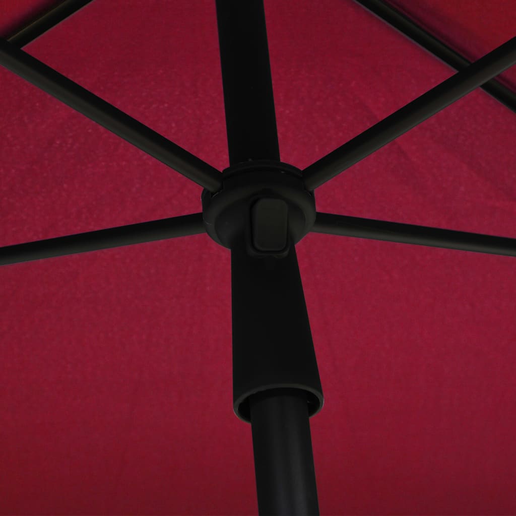 vidaXL Garden Parasol | Bordeaux Red | 100% Polyester Fabric | 210x140 cm