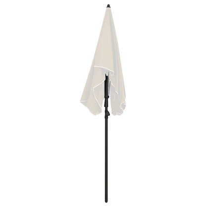 315551 vidaXL Garden Parasol with Pole 200x130 cm Sand