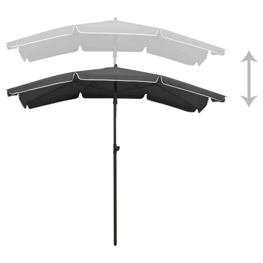 vidaXL Garden Parasol | Anthracite | Polyester, Steel | Large |  Tiltable