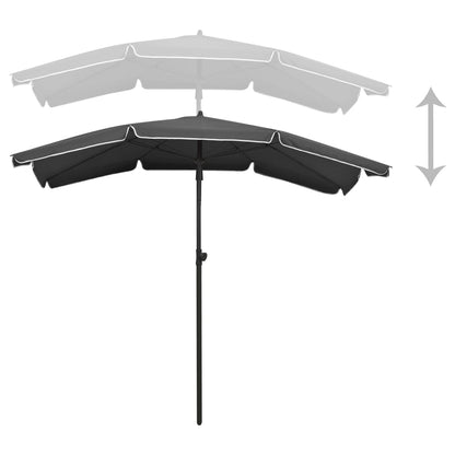 vidaXL Garden Parasol | Anthracite | Polyester, Steel | Large |  Tiltable