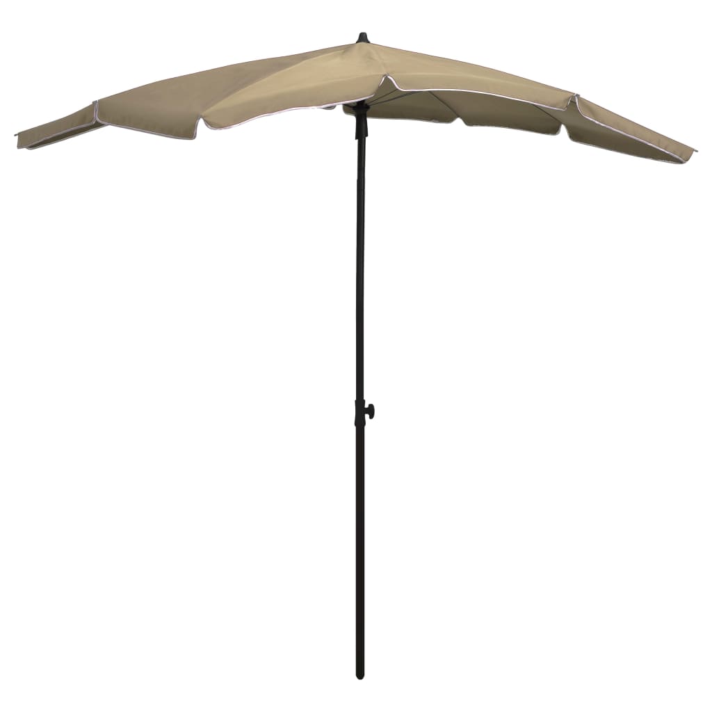 vidaXL Garden Parasol | Taupe | Polyester, Steel | 200x130 cm |  Tiltable