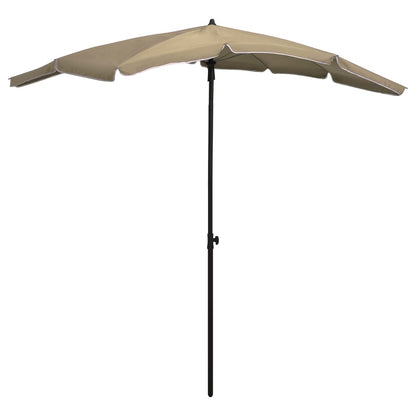 vidaXL Garden Parasol | Taupe | Polyester, Steel | 200x130 cm |  Tiltable