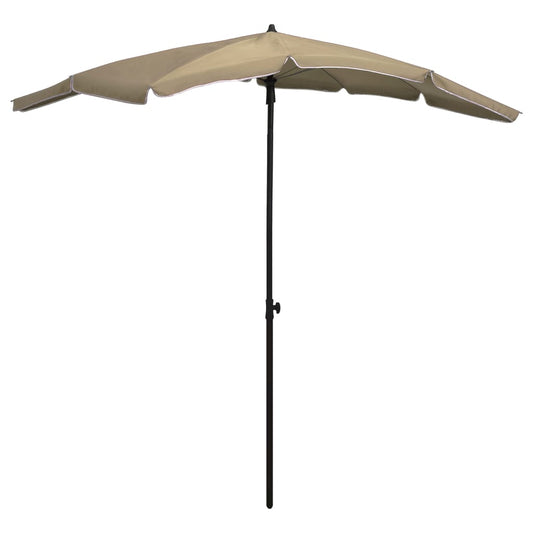 vidaXL Garden Parasol | Taupe | Polyester, Steel | 200x130 cm |  Tiltable