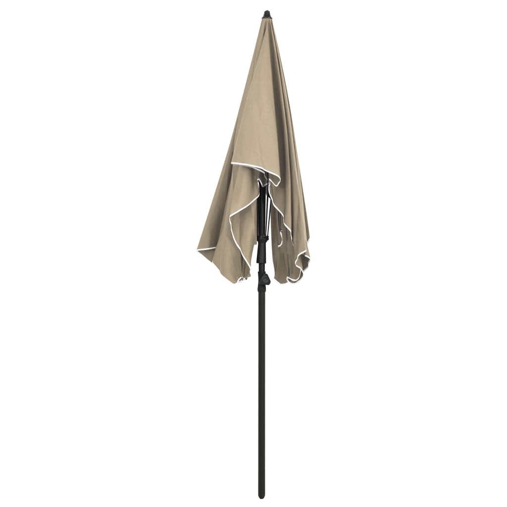 vidaXL Garden Parasol | Taupe | Polyester, Steel | 200x130 cm |  Tiltable