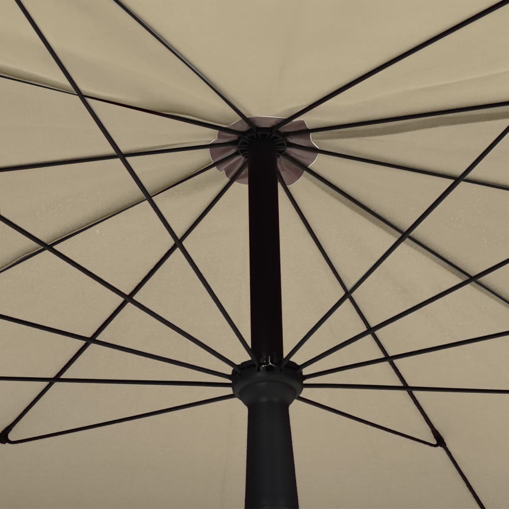 vidaXL Garden Parasol | Taupe | Polyester, Steel | 200x130 cm |  Tiltable