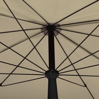 vidaXL Garden Parasol | Taupe | Polyester, Steel | 200x130 cm |  Tiltable