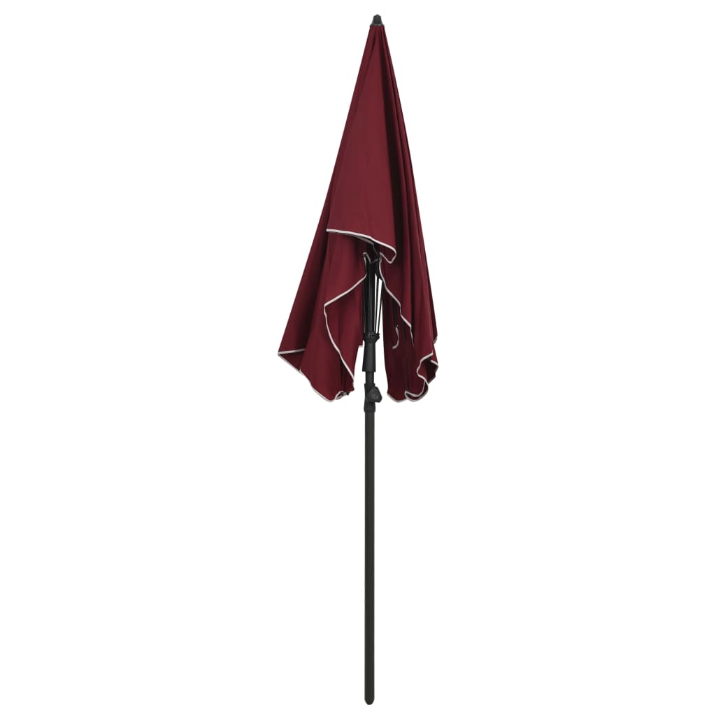 vidaXL Garden Parasol | Bordeaux Red | Steel, Polyester | Large | Tiltable