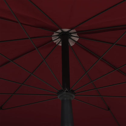 vidaXL Garden Parasol | Bordeaux Red | Steel, Polyester | Large | Tiltable