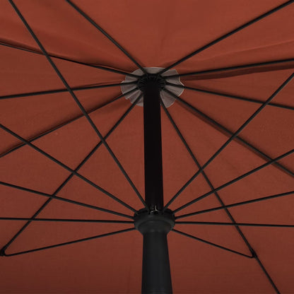 vidaXL Garden Parasol with Pole 200x130 cm Terracotta