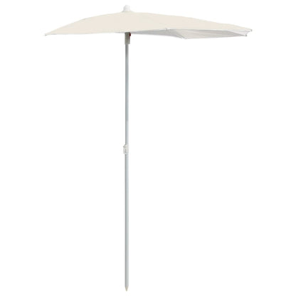 vidaXL Garden Parasol | Sand | Polyester fabric, Steel | Medium | Collapsible
