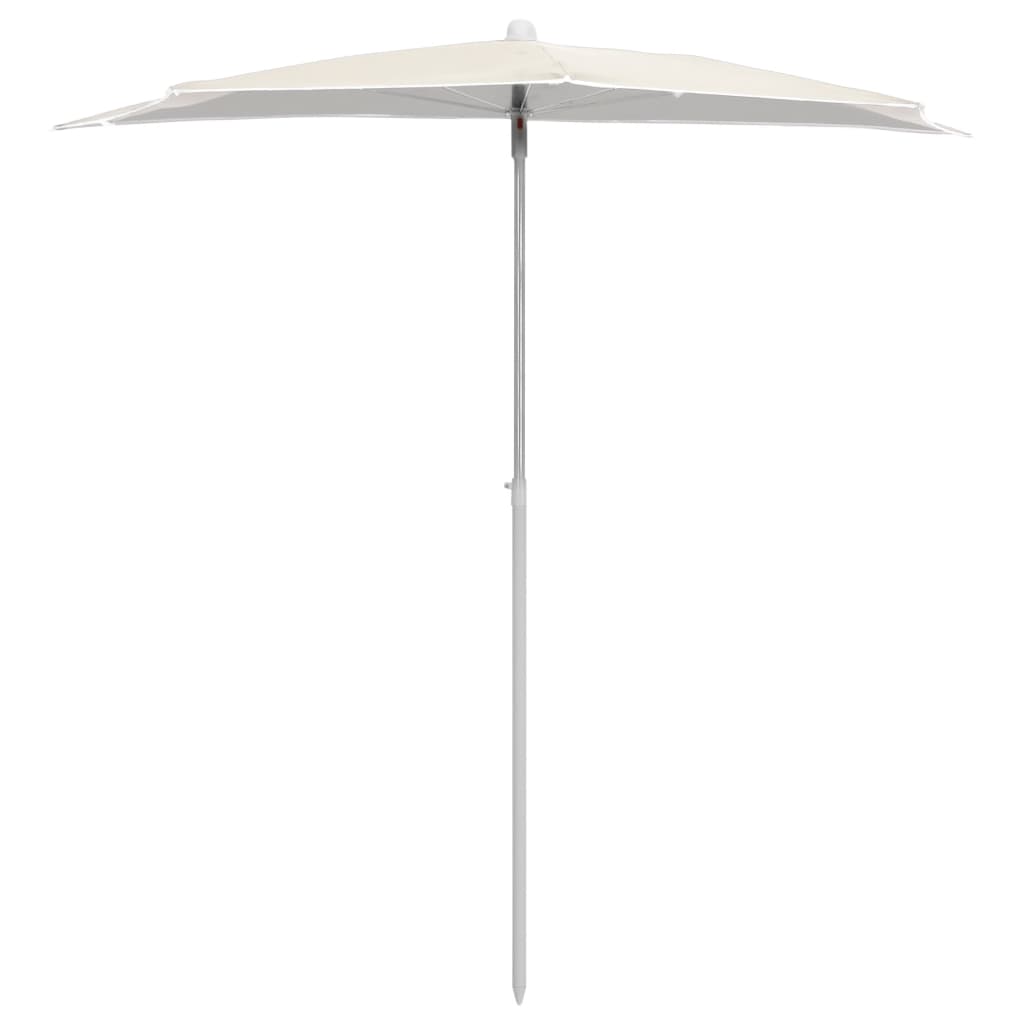 vidaXL Garden Parasol | Sand | Polyester fabric, Steel | Medium | Collapsible