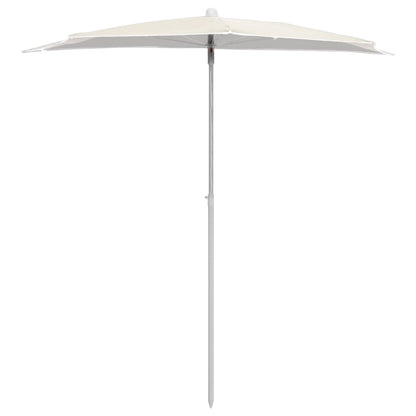 vidaXL Garden Parasol | Sand | Polyester fabric, Steel | Medium | Collapsible