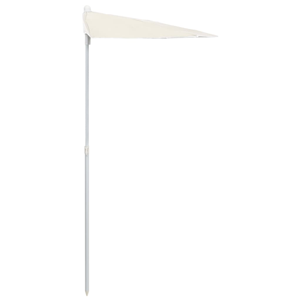 vidaXL Garden Parasol | Sand | Polyester fabric, Steel | Medium | Collapsible