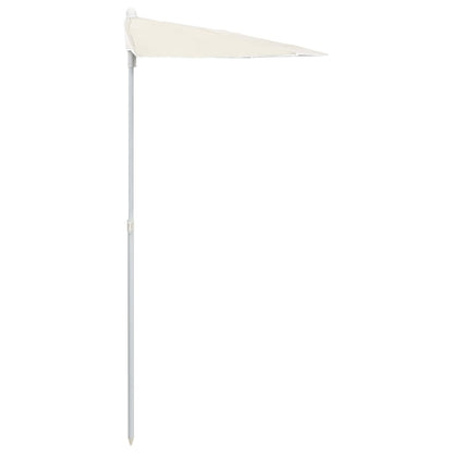 vidaXL Garden Parasol | Sand | Polyester fabric, Steel | Medium | Collapsible