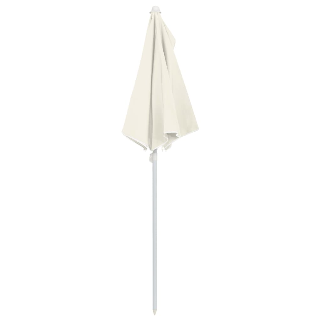 vidaXL Garden Parasol | Sand | Polyester fabric, Steel | Medium | Collapsible