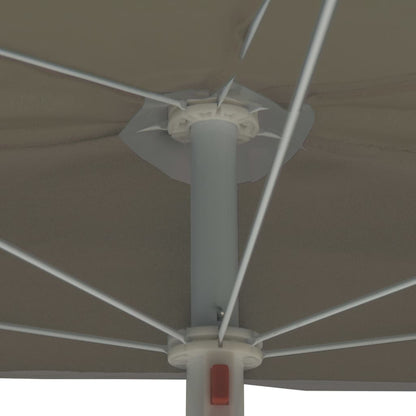 vidaXL Garden Parasol | Sand | Polyester fabric, Steel | Medium | Collapsible