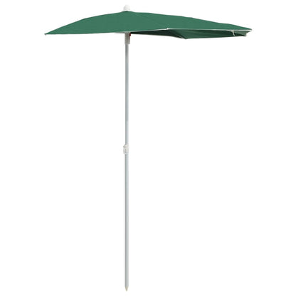 vidaXL Garden Parasol | Green | 100% polyester, steel | Medium