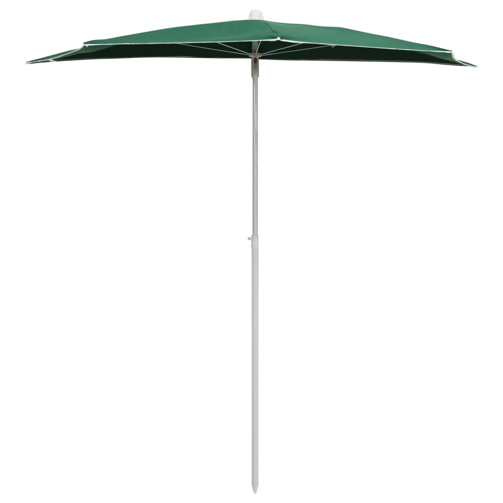 vidaXL Garden Parasol | Green | 100% polyester, steel | Medium
