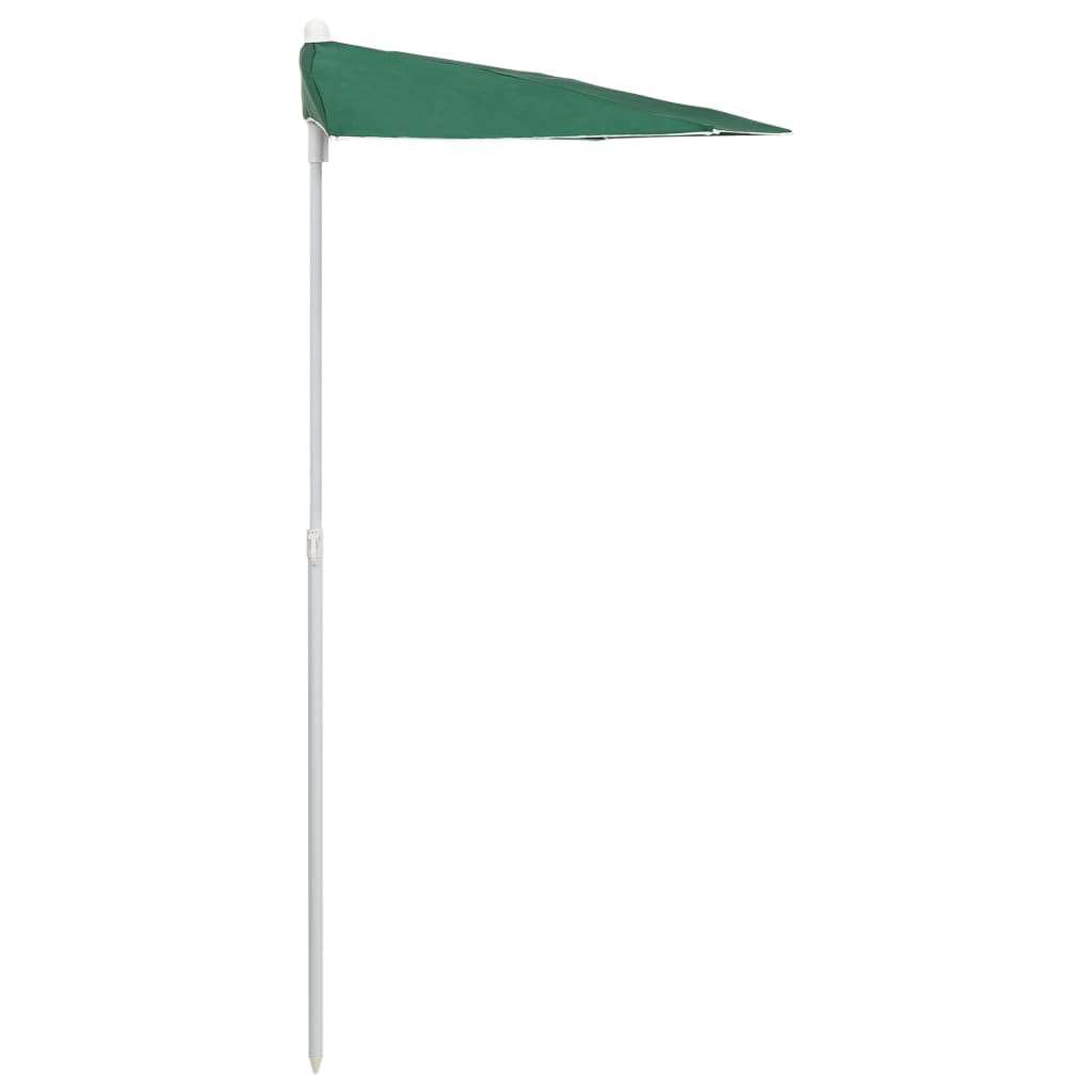 vidaXL Garden Parasol | Green | 100% polyester, steel | Medium