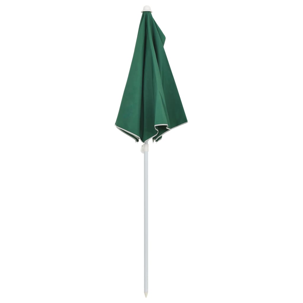 vidaXL Garden Parasol | Green | 100% polyester, steel | Medium