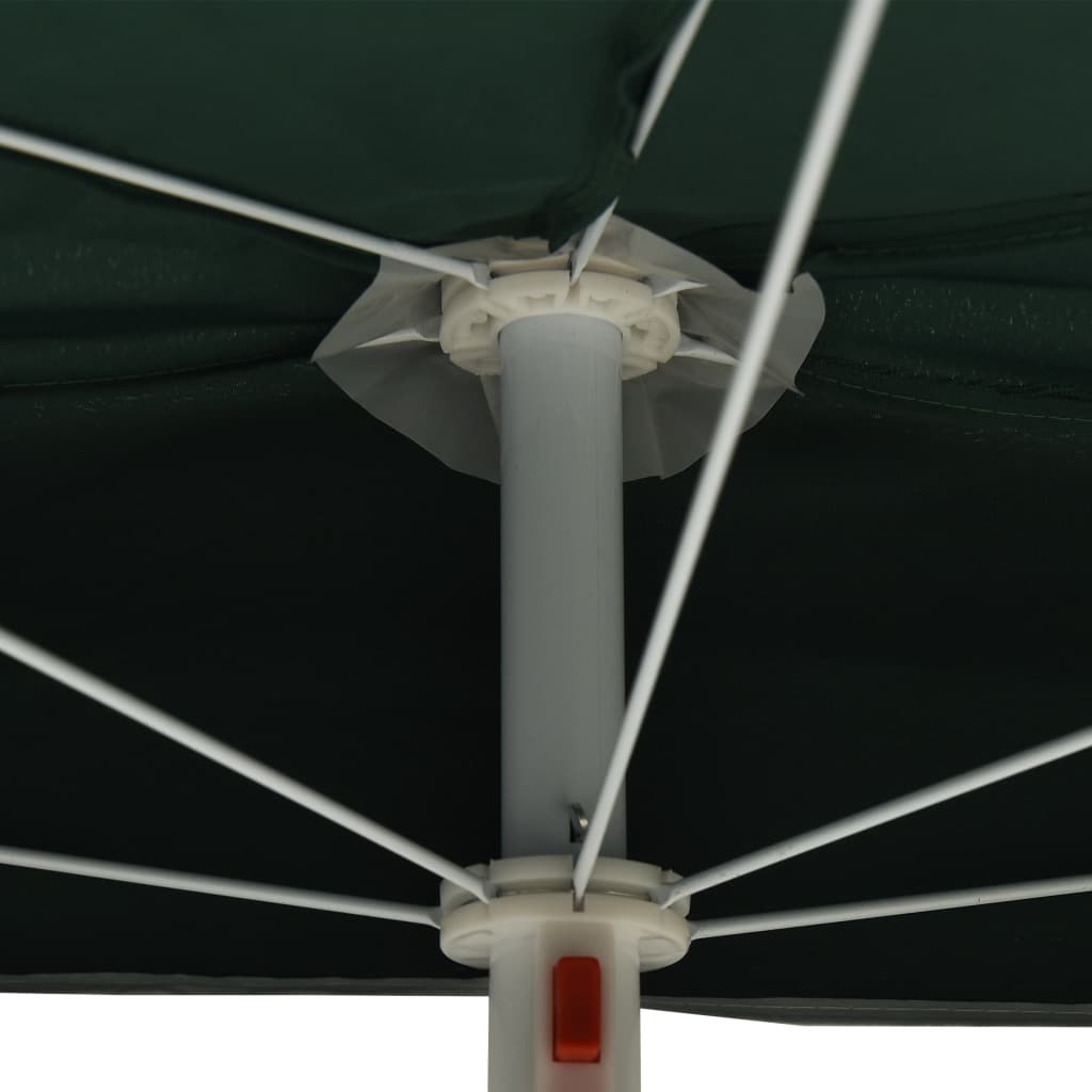 vidaXL Garden Parasol | Green | 100% polyester, steel | Medium