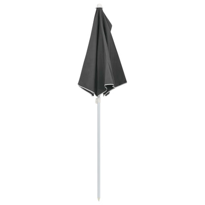vidaXL Garden Half Parasol with Pole 180x90 cm Anthracite