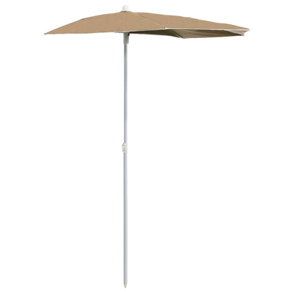 vidaXL Garden Parasol | Taupe | Polyester, Steel | Large | Collapsible | Other