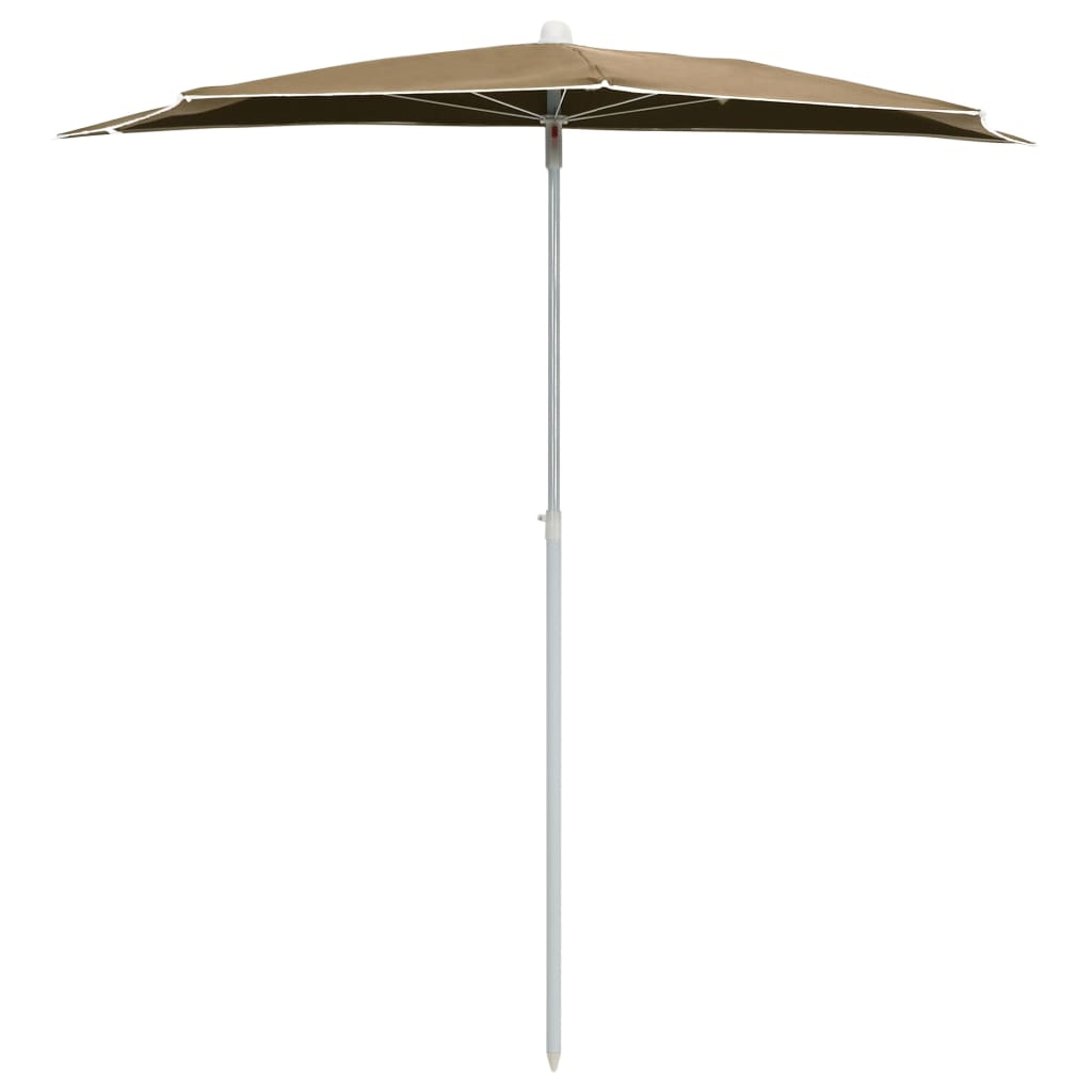 vidaXL Garden Parasol | Taupe | Polyester, Steel | Large | Collapsible | Other