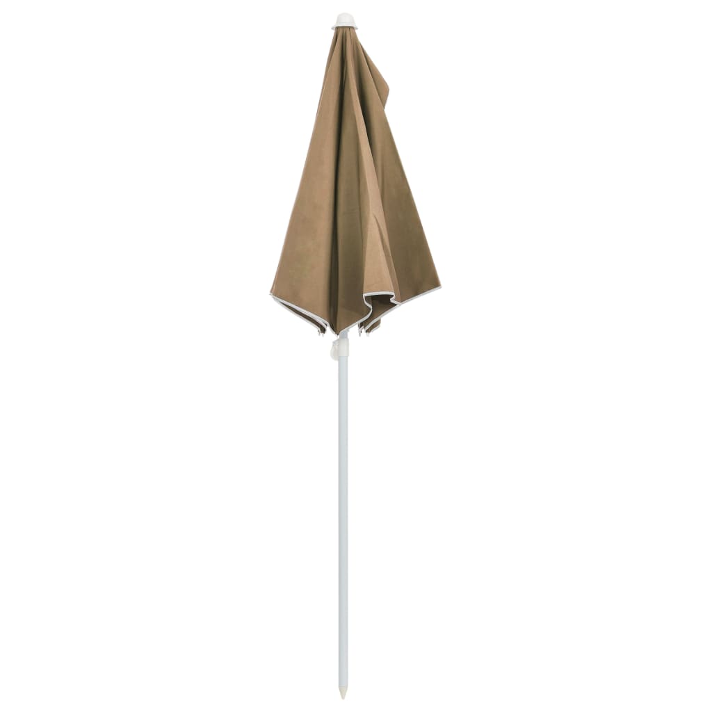 vidaXL Garden Parasol | Taupe | Polyester, Steel | Large | Collapsible | Other
