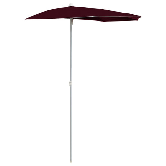 vidaXL Garden Parasol | Bordeaux Red | Polyester, Steel | Medium | Collapsible