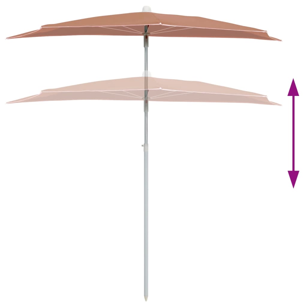 vidaXL Garden Parasol | Terracotta | Fabric (100% polyester), Steel
