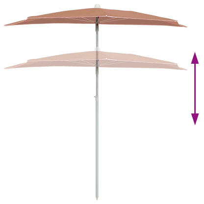 vidaXL Garden Parasol | Terracotta | Fabric (100% polyester), Steel