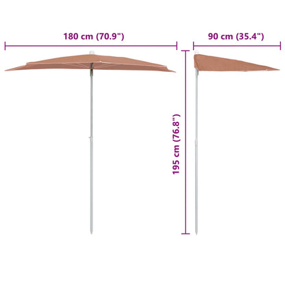 vidaXL Garden Parasol | Terracotta | Fabric (100% polyester), Steel