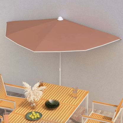 vidaXL Garden Parasol | Terracotta | Fabric (100% polyester), Steel