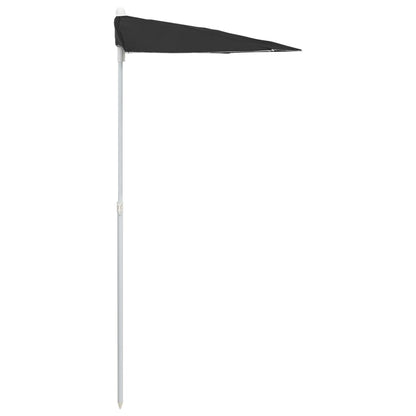 vidaXL Garden Parasol | Black | Polyester fabric, Steel pole | Medium