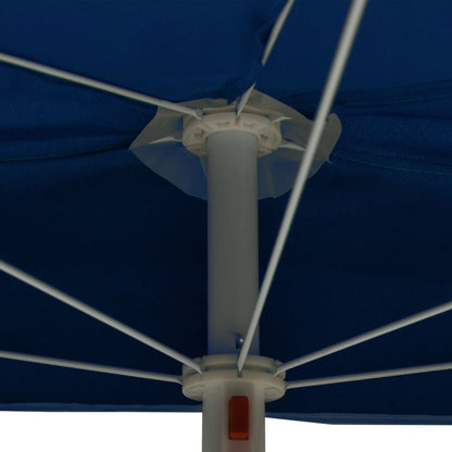 vidaXL Garden Half Parasol with Pole 180x90 cm Azure Blue