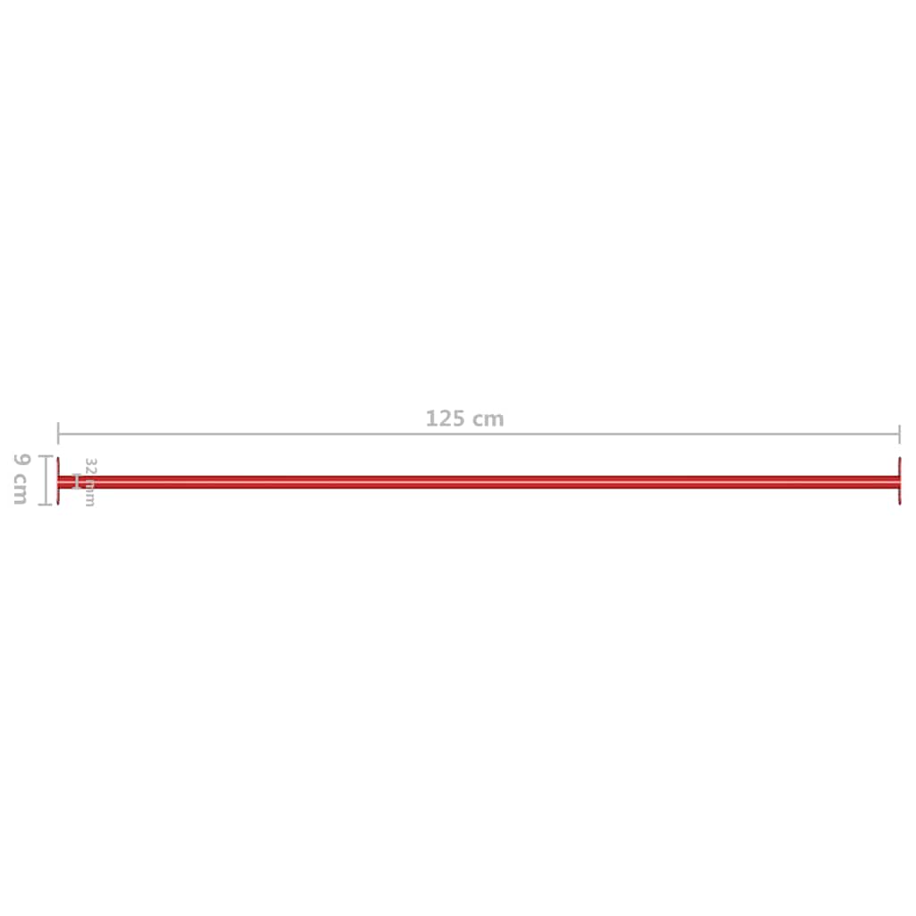 93198 vidaXL Turning Bar 125 cm Steel Red